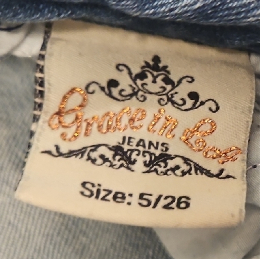 Grace in LA Denim Blue Boot Cut Jeans - Picture 4 of 7
